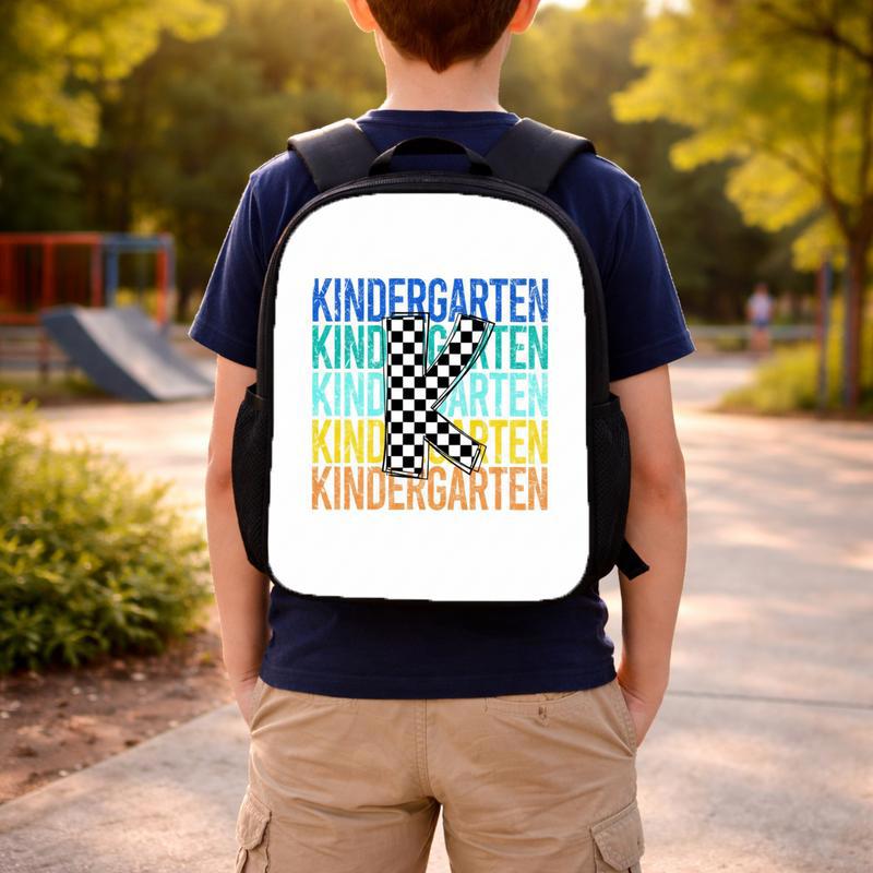 Kindergarten Backpack - Letter K Back To School Kids Custom Backpack Kindergarten Backpack - Letter K Back To School Kids Custom Backpack