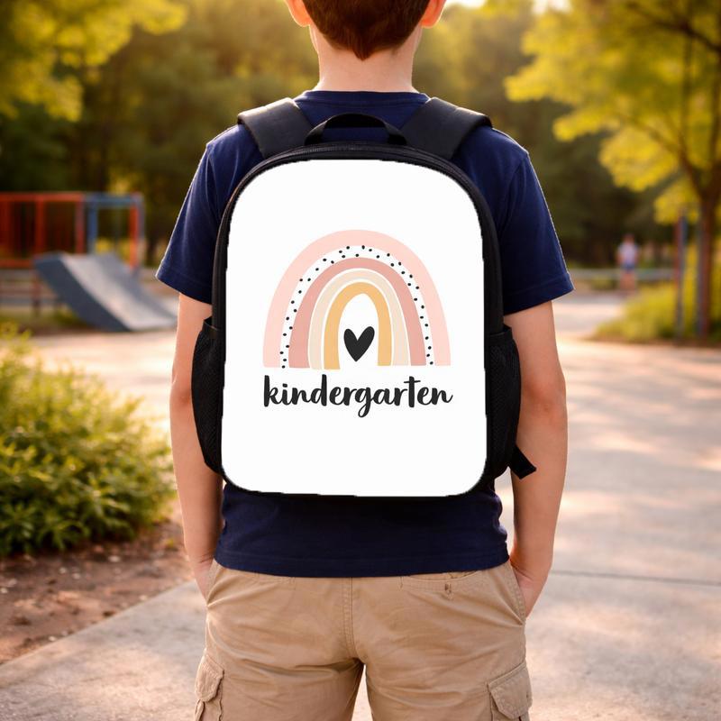 Kindergarten Backpack - Minimal Rainbow Back To School Kids Custom Backpack