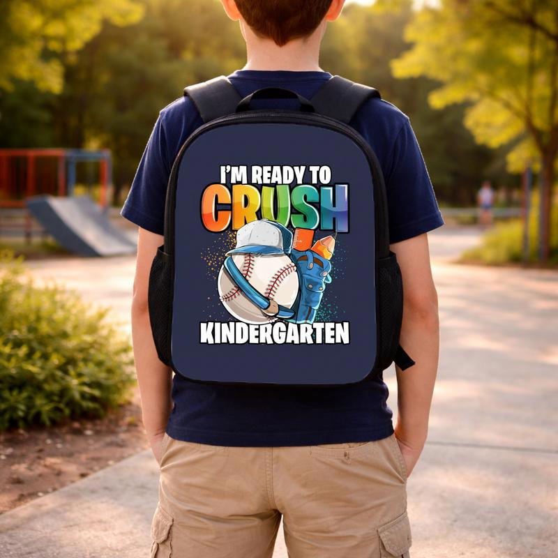 Kindergarten Baseball Backpack - I'm Ready To Crush School Custom Backpack
