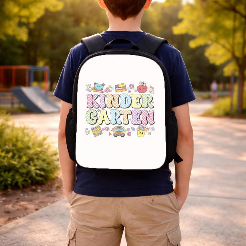 Kindergarten Colorful Checkerboard Backpack - Cute School Style Custom Backpack