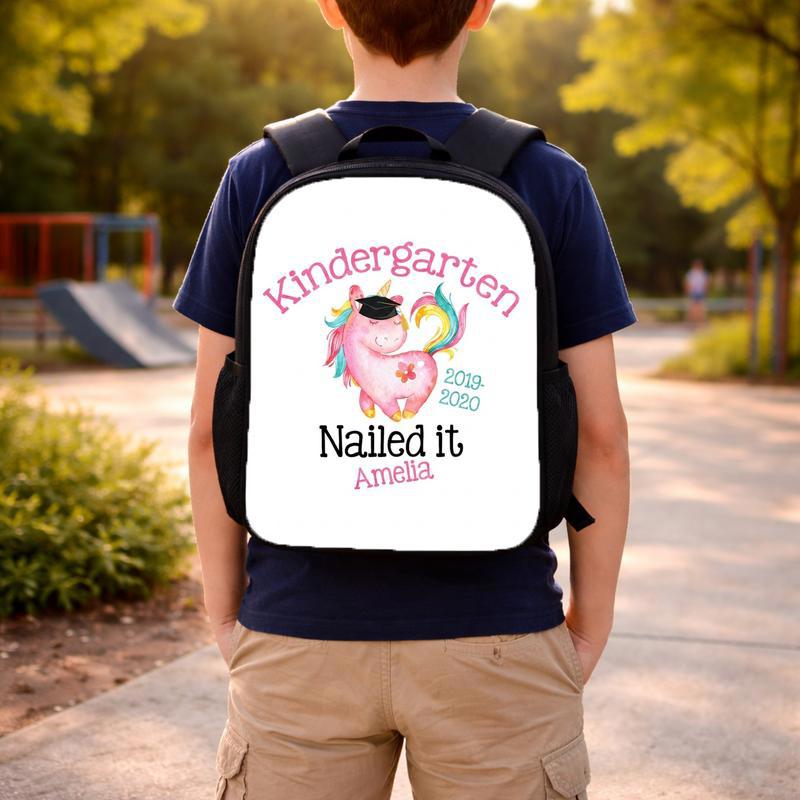 Kindergarten Nailed It Unicorn Backpack - Cute Back To School Custom Backpack Kindergarten Nailed It Unicorn Backpack - Cute Back To School Custom Backpack