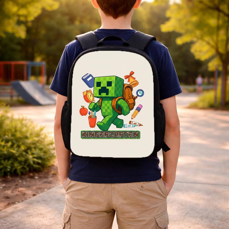 Kindergarten Ready Pixel Backpack - Gamer School Style Custom Backpack