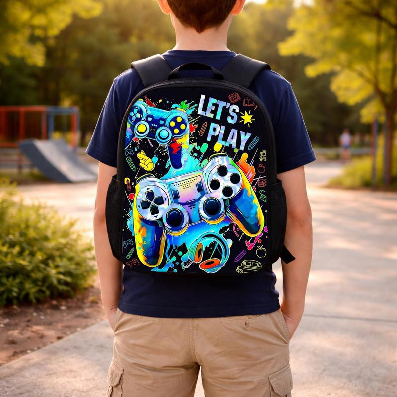 Let’s Play Gamer Backpack - Color Splash Back To School Custom Backpack Let’s Play Gamer Backpack - Color Splash Back To School Custom Backpack