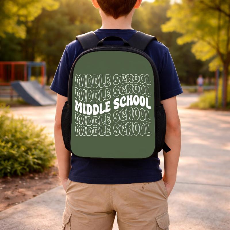 Middle School Backpack - Back To School Minimal Trend Style Custom Backpack