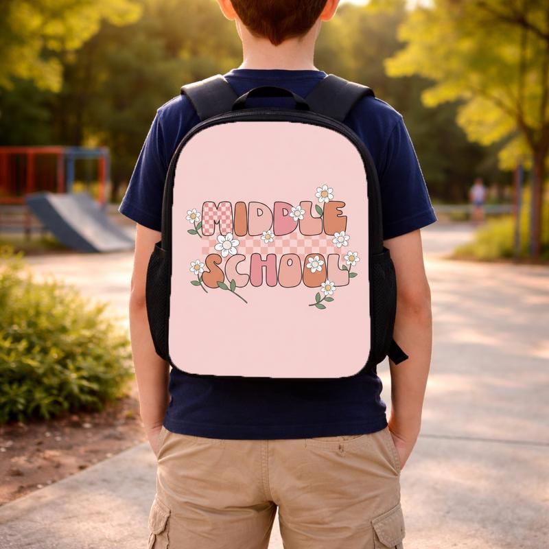 Middle School Backpack - Cute Floral Back To School Style Custom Backpack Middle School Backpack - Cute Floral Back To School Style Custom Backpack