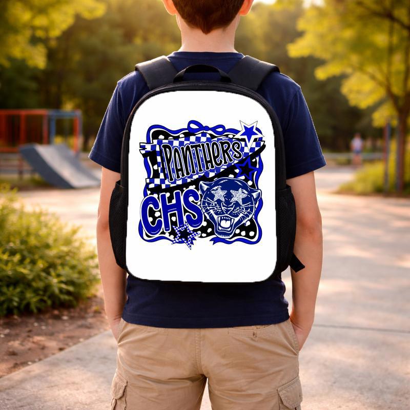Middle School Panther Mascot Custom Backpack