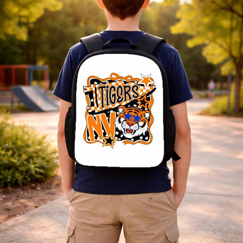 Middle School Tiger Mascot Custom Backpack Middle School Tiger Mascot Custom Backpack