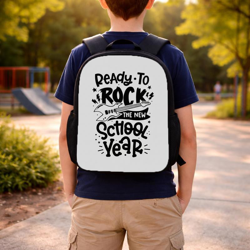New School Year Backpack With Bold Rock Vibes For Kids Custom Backpack New School Year Backpack With Bold Rock Vibes For Kids Custom Backpack