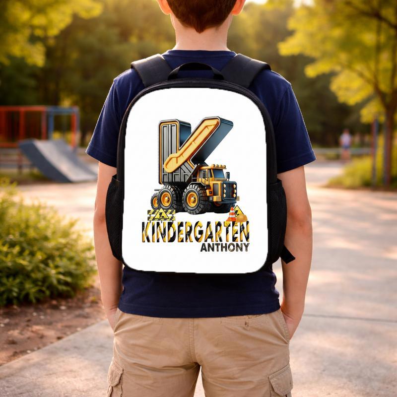 Personalized Dump Truck Backpack - Kindergarten Boy Gift Custom Backpack Personalized Dump Truck Backpack - Kindergarten Boy Gift Custom Backpack