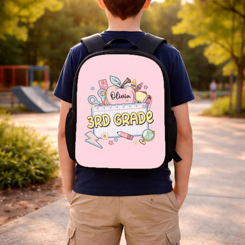 Personalized Elementary School Name Backpack - Cute Gift For Girls Custom Backpack