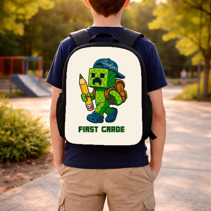 Personalized Gamer Backpack - First Grade Adventure School Fun Custom Backpack Personalized Gamer Backpack - First Grade Adventure School Fun Custom Backpack