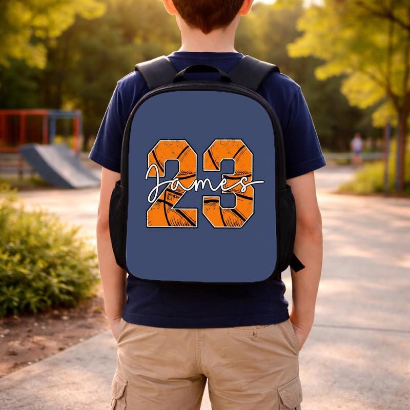 Personalized Number Basketball Backpack - Cool Back To School Kids Custom Backpack