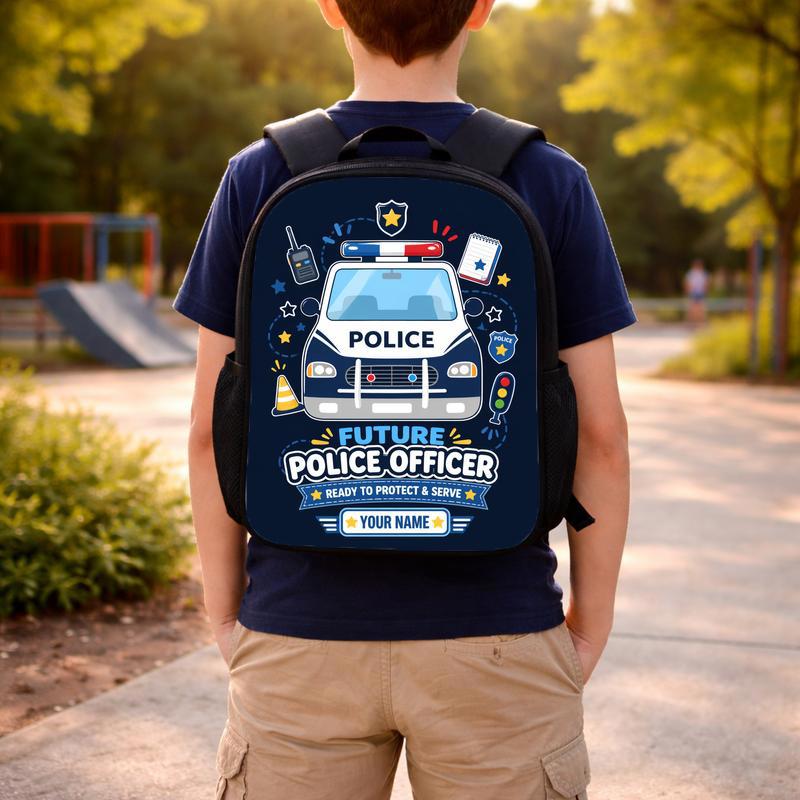 Personalized Police Car Backpack - Back To School Hero Kids Custom Backpack Personalized Police Car Backpack - Back To School Hero Kids Custom Backpack