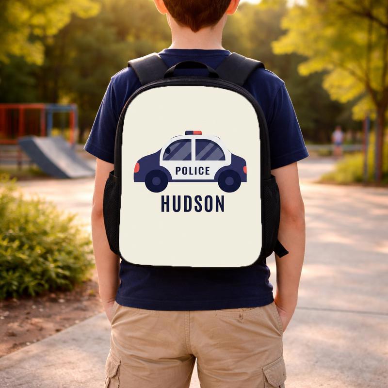 Personalized Police Car Backpack - Back To School Kids Custom Backpack Personalized Police Car Backpack - Back To School Kids Custom Backpack