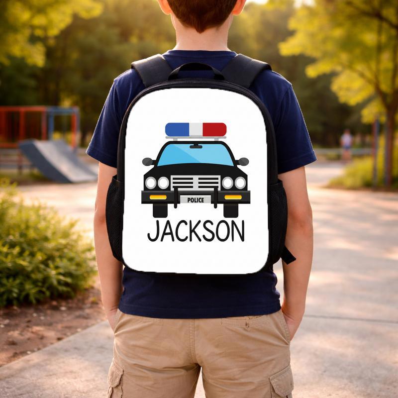 Personalized Police Car Backpack - Back To School Kids Gift Custom Backpack Personalized Police Car Backpack - Back To School Kids Gift Custom Backpack