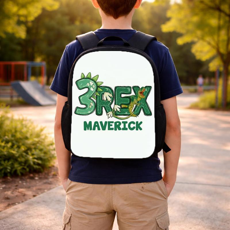 Personalized 3 Rex Dinosaur Backpack - Back To School Kids Gift Custom Backpack