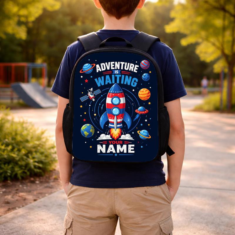 Personalized Rocket School Backpack Kids - Adventure Is Waiting Custom Backpack Personalized Rocket School Backpack Kids - Adventure Is Waiting Custom Backpack