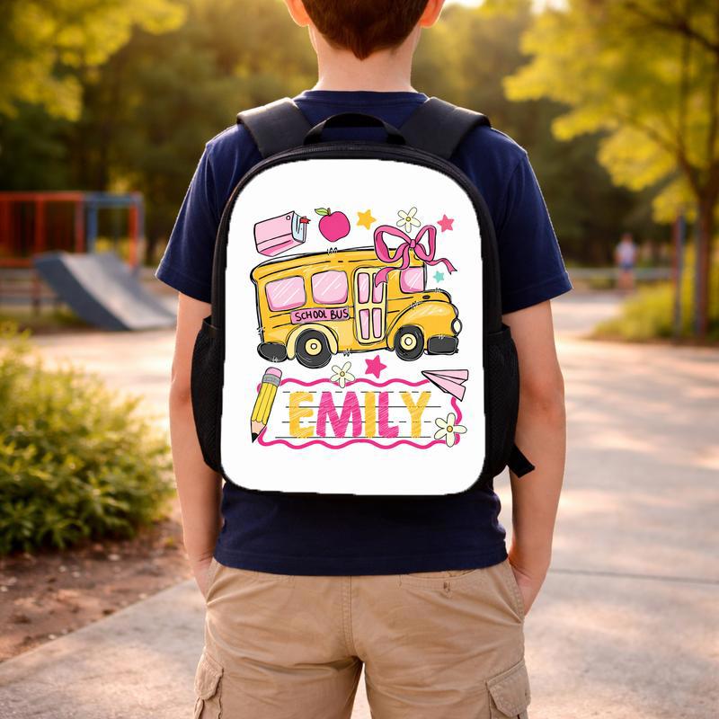 Personalized School Bus Backpack - Cute Kids Style Custom Backpack Personalized School Bus Backpack - Cute Kids Style Custom Backpack