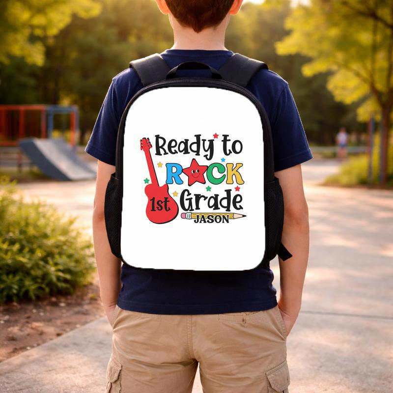 Personalized 1st Grade Backpack For Little Rockstars Custom Backpack Personalized 1st Grade Backpack For Little Rockstars Custom Backpack