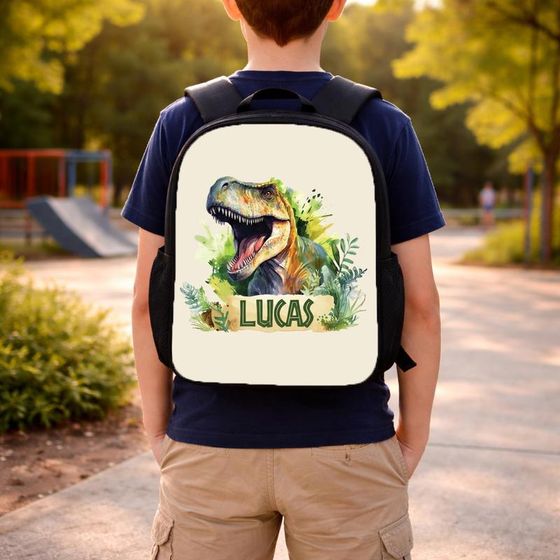 Personalized T-Rex Dinosaur Backpack - Custom Name Kids Style Custom Backpack