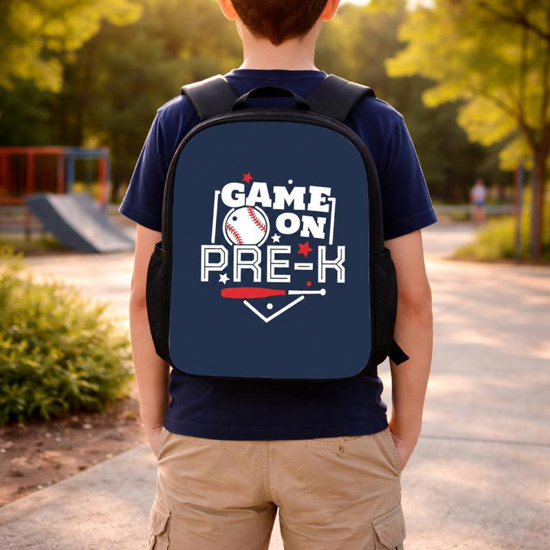 Pre K Baseball Backpack - Back To School Game On Kids Custom Backpack Pre K Baseball Backpack - Back To School Game On Kids Custom Backpack