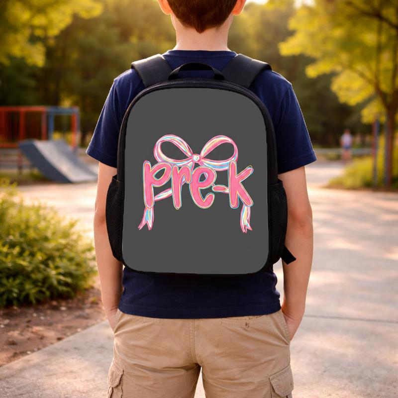 Pre-K Bow Backpack - Cute Back To School Kids Custom Backpack