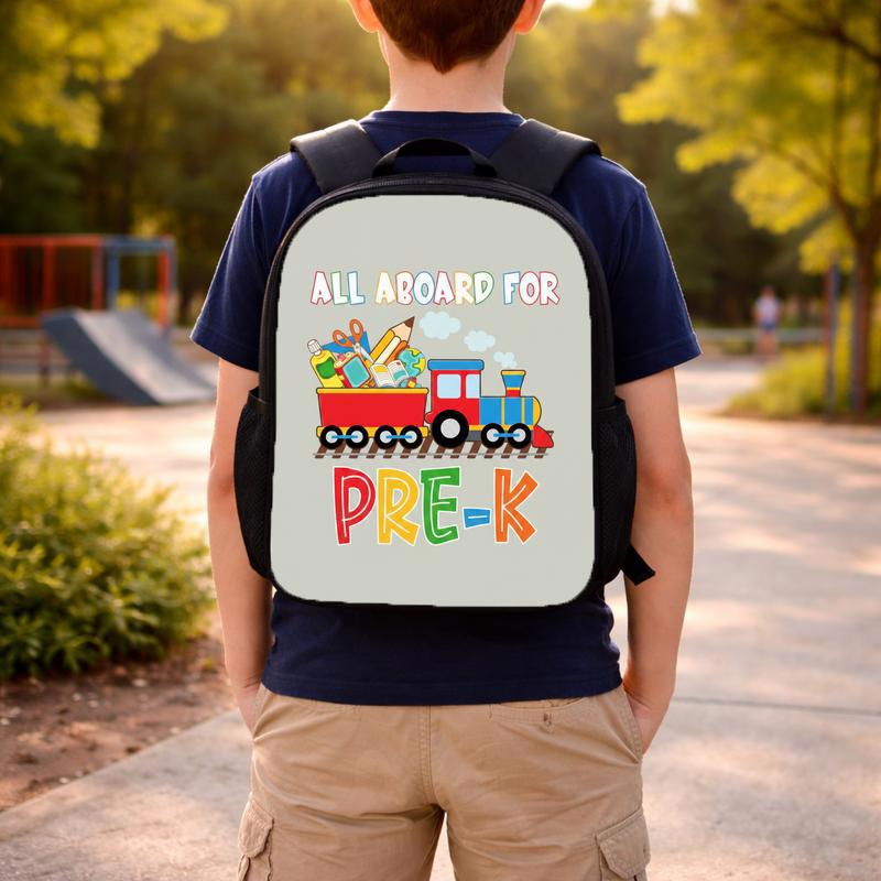 Pre-K Train Backpack - All Aboard School Supplies Design Custom Backpack Pre-K Train Backpack - All Aboard School Supplies Design Custom Backpack