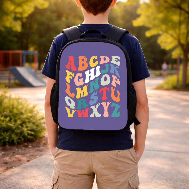 Preschool Backpack - Playful Alphabet Kids Style Custom Backpack
