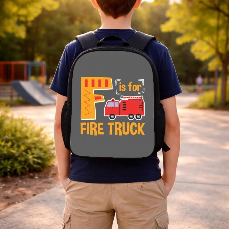 Preschool Fire Truck Backpack - Alphabet Learning Kids Bag Custom Backpack Preschool Fire Truck Backpack - Alphabet Learning Kids Bag Custom Backpack