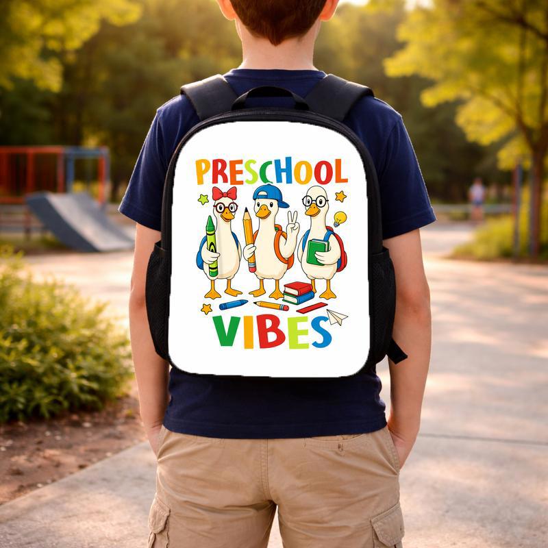 Preschool Vibes Goose Backpack - Colorful Back To School Kids Custom Backpack Preschool Vibes Goose Backpack - Colorful Back To School Kids Custom Backpack