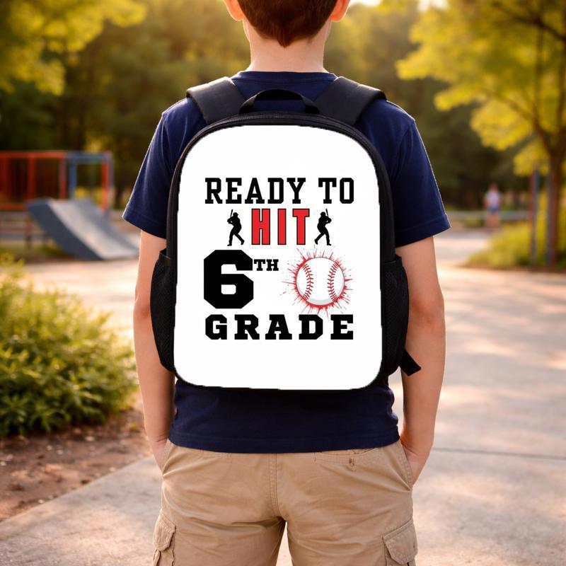 Ready To Hit Baseball Backpack - Back To School 6th Grade Custom Backpack