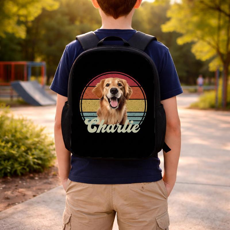 Retro Custom Dog Portrait Custom Backpack Retro Custom Dog Portrait Custom Backpack