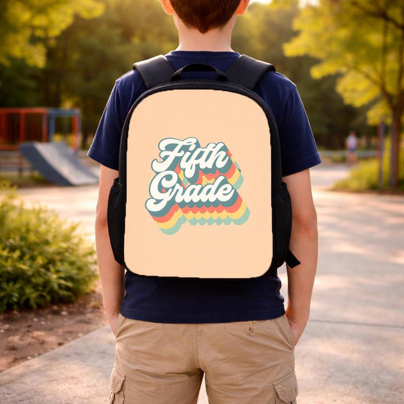 Retro Rainbow Grade Level Backpack - Elementary School Style Custom Backpack Retro Rainbow Grade Level Backpack - Elementary School Style Custom Backpack