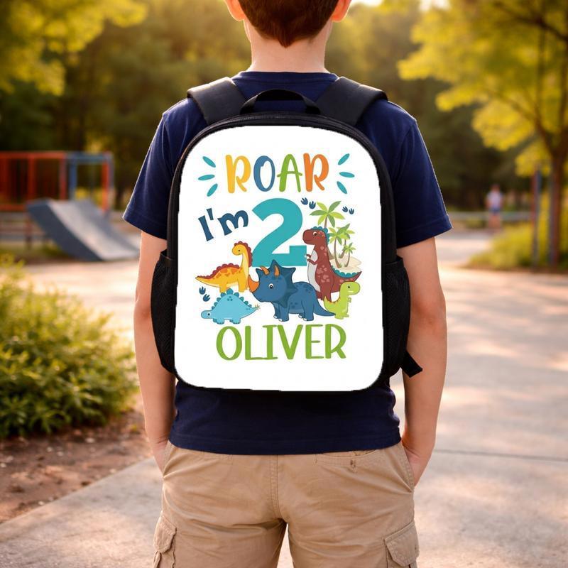 Roar I'm 2 Backpack - Personalized Dino Kids Gift Custom Backpack Roar I'm 2 Backpack - Personalized Dino Kids Gift Custom Backpack