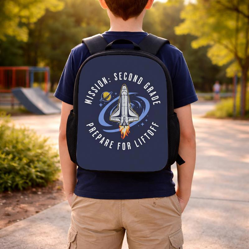 Rocket Backpack Kids - Back To School Second Grade Fun Custom Backpack Rocket Backpack Kids - Back To School Second Grade Fun Custom Backpack