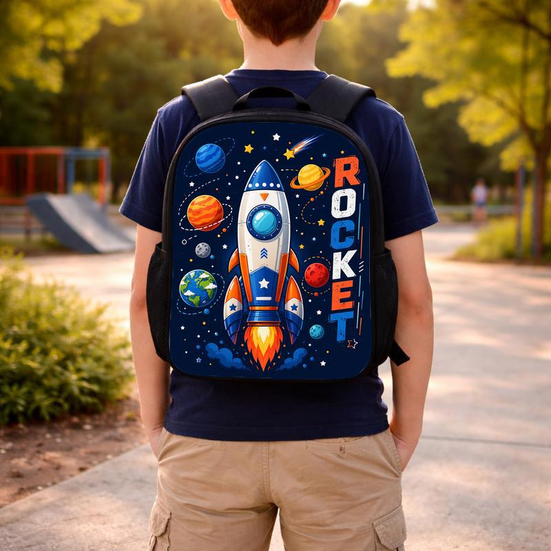 Rocket Backpack Kids - Back To School Space Adventure Custom Backpack