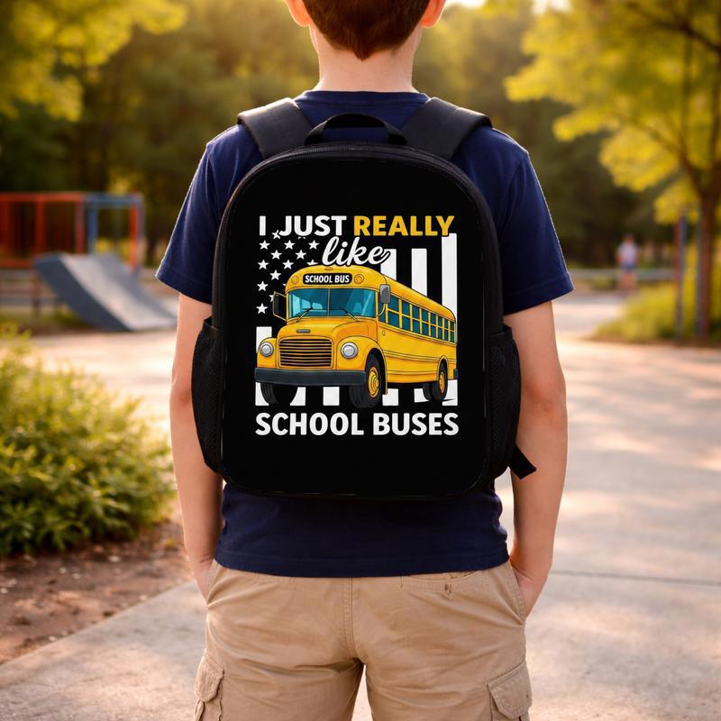School Bus Lover Backpack - Back To School Kids Gift Custom Backpack