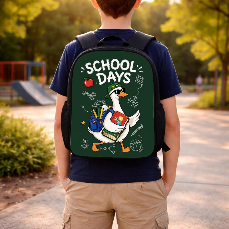 School Days Goose Backpack - Cool Duck Back To School Kids Custom Backpack School Days Goose Backpack - Cool Duck Back To School Kids Custom Backpack