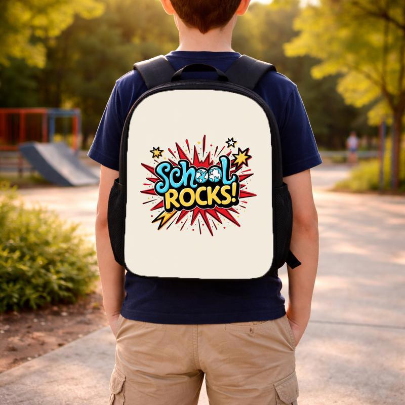 School Rocks Backpack For Kids - Fun Back To School Style Custom Backpack