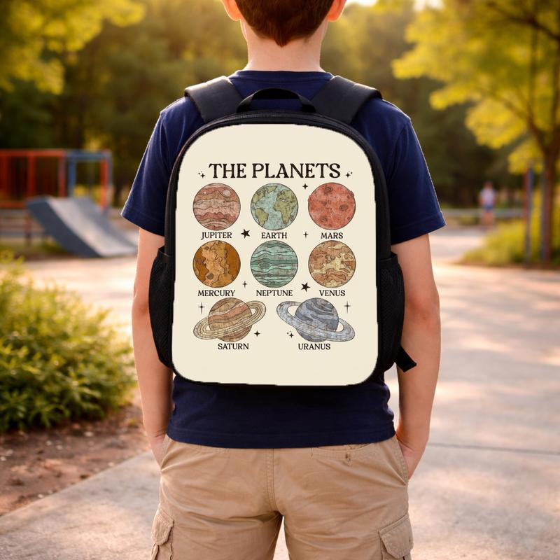 Solar System Backpack Kids - Vintage Planets Design Custom Backpack