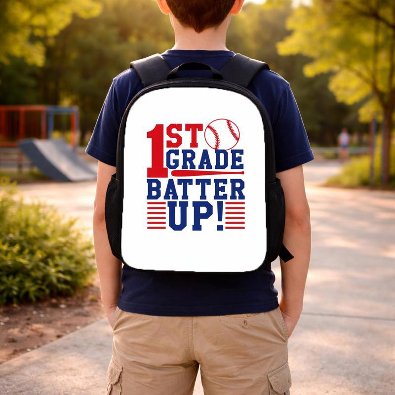 1st Grade Baseball Backpack - Batter Up Kids School Bag Custom Backpack 1st Grade Baseball Backpack - Batter Up Kids School Bag Custom Backpack