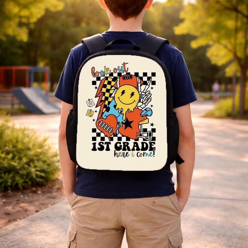 1st Grade Ready Rock N Roll Backpack - Cool Back To School Style Custom Backpack
