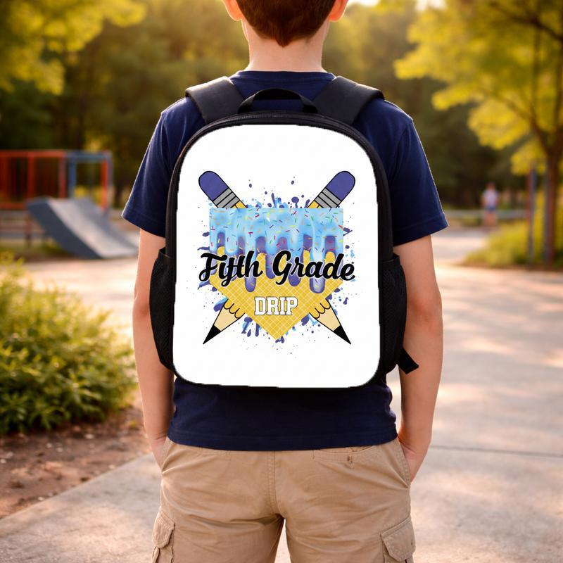 5th Grade Drip Backpack - Back To School Baseball Kids Style Custom Backpack 5th Grade Drip Backpack - Back To School Baseball Kids Style Custom Backpack