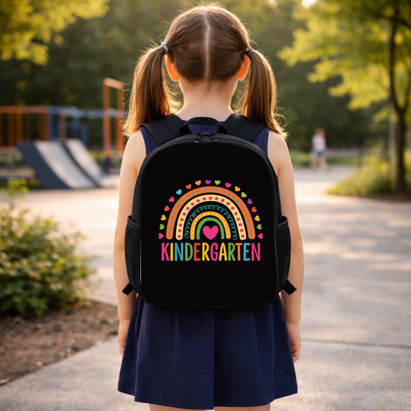 Back To School Backpack - Bright Rainbow Kindergarten Style Custom Backpack Back To School Backpack - Bright Rainbow Kindergarten Style Custom Backpack