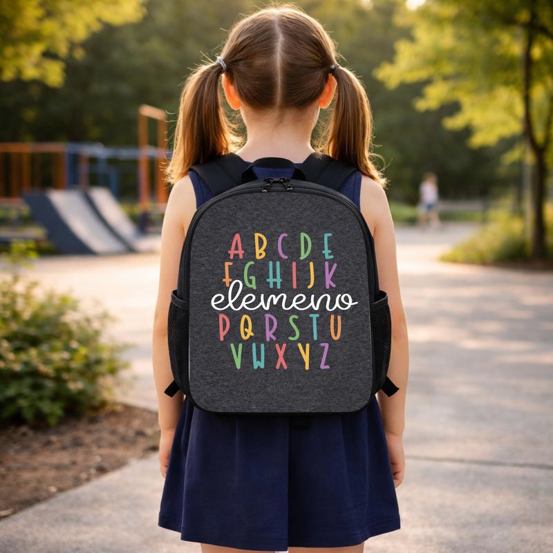 Backpack For Kids - Colorful Alphabet Preschool Learning Custom Backpack Backpack For Kids - Colorful Alphabet Preschool Learning Custom Backpack