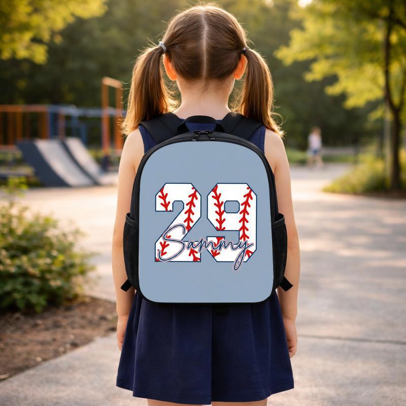 Baseball Back To School Backpack - Custom Name And Number Custom Backpack Baseball Back To School Backpack - Custom Name And Number Custom Backpack