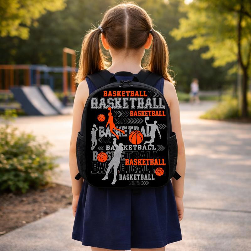 Basketball Pattern Backpack - Back To School Sport Collage Style Custom Backpack Basketball Pattern Backpack - Back To School Sport Collage Style Custom Backpack