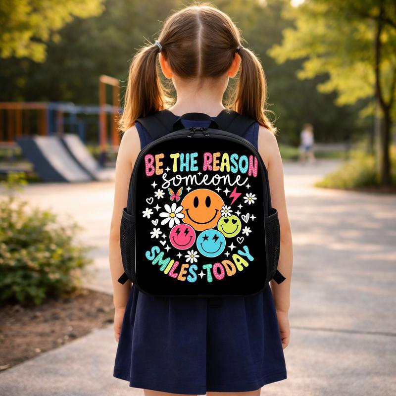 Be The Reason Someone Smiles Backpack - Positive Kids School Bag Custom Backpack