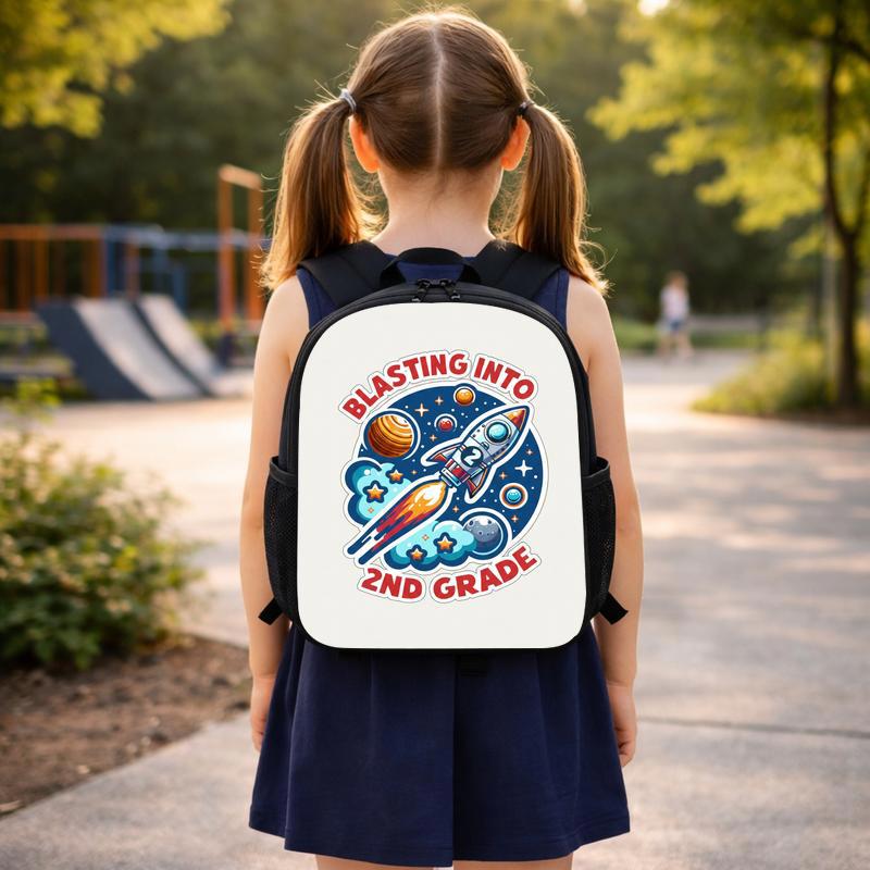 Blasting Into 2nd Grade Rocket Backpack - Kids Back To School Fun Custom Backpack Blasting Into 2nd Grade Rocket Backpack - Kids Back To School Fun Custom Backpack