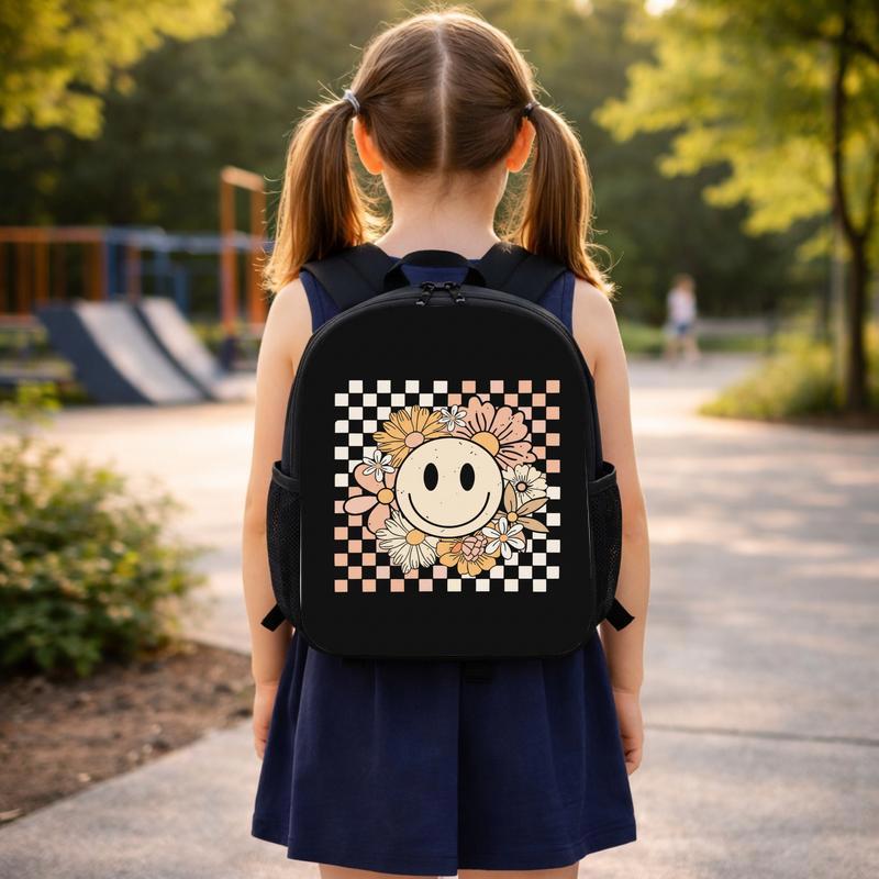 Boho Smiley Flower Backpack - Kids School Bag Custom Backpack Boho Smiley Flower Backpack - Kids School Bag Custom Backpack